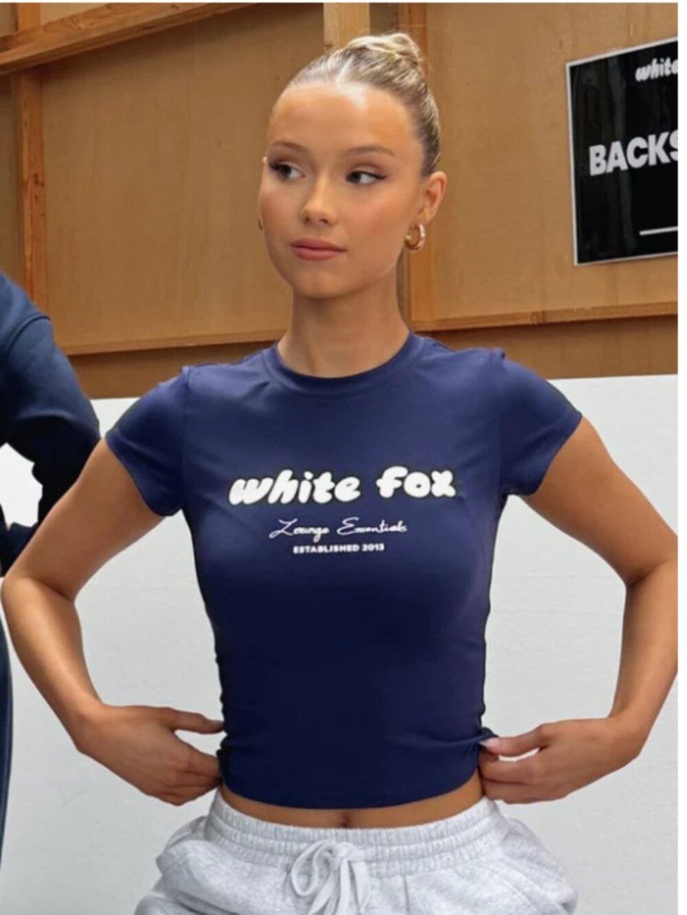 White Fox Women's Era 8 Baby Tee Nautical Blue X-Small